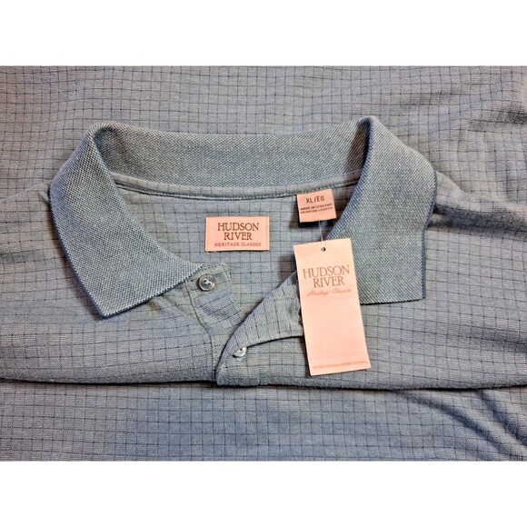 HUDSON RIVER HERITAGE CLASSICS AQUA MIST PULL OVER POLO SHIRT X/L - Picture 3 of 8